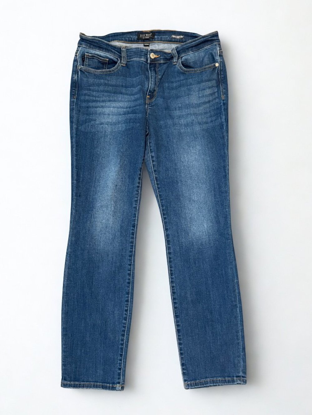Judy Blue Straight Leg Jeans Size 15/32 Blue Stretch Comfort Medium Wash